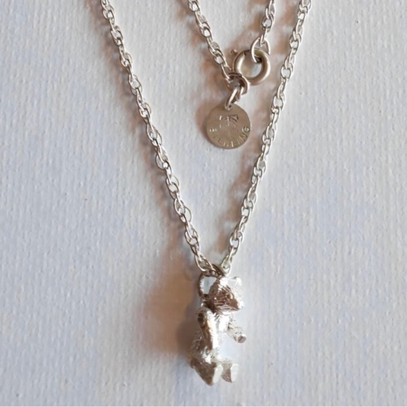 Tiffany Movable Arms Bear Pendant Necklace - Picture 2 of 6